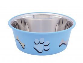 Nobby Bowl Stainless Steel Cutie Paws Blue 14.5cm 0.90l